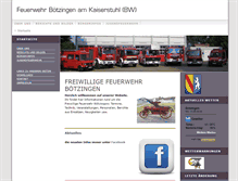 Tablet Screenshot of feuerwehr-boetzingen.de